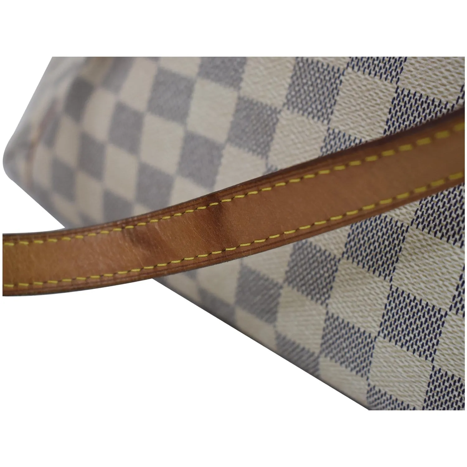 LOUIS VUITTON Totally MM Damier Azur Shoulder Bag White