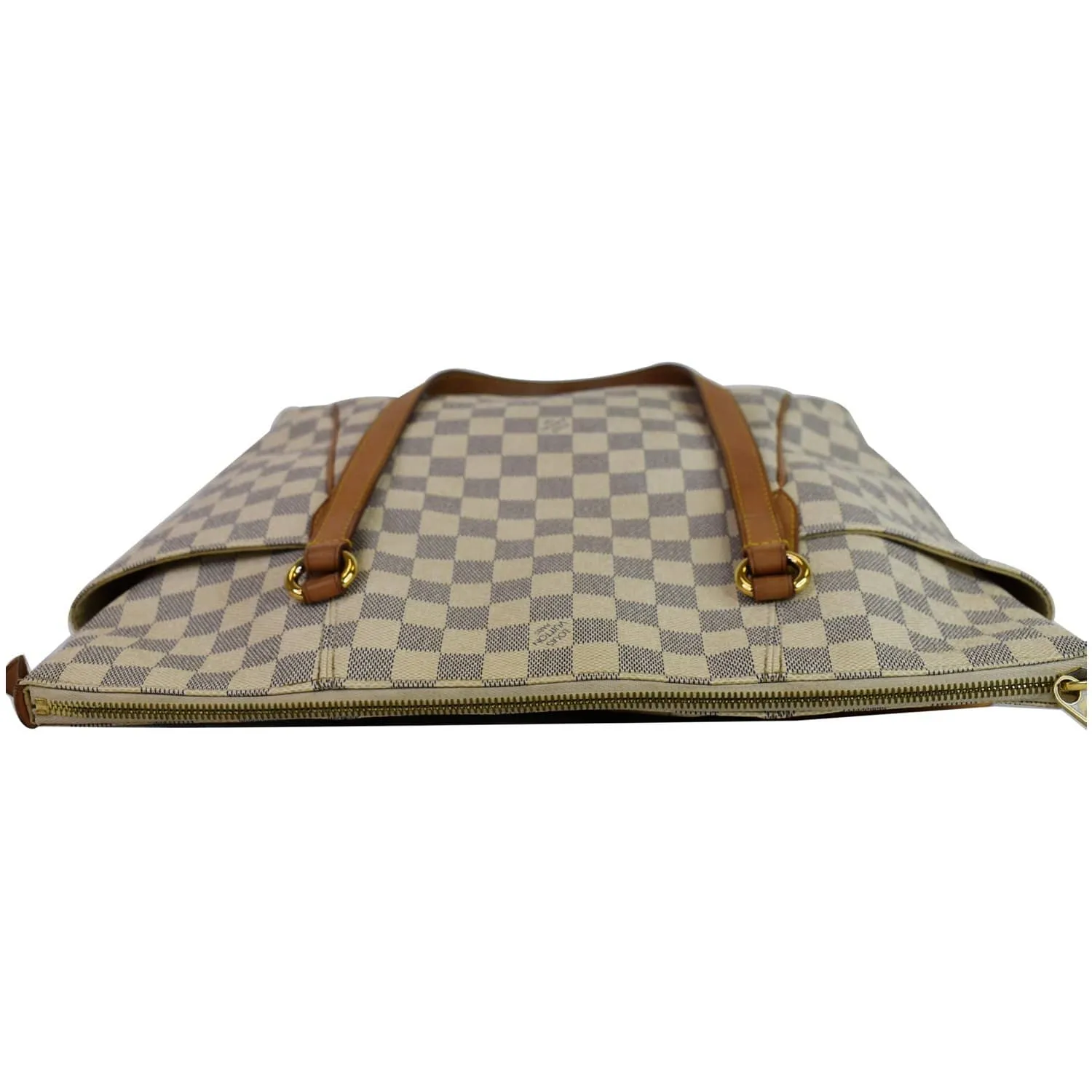 LOUIS VUITTON Totally MM Damier Azur Shoulder Bag White