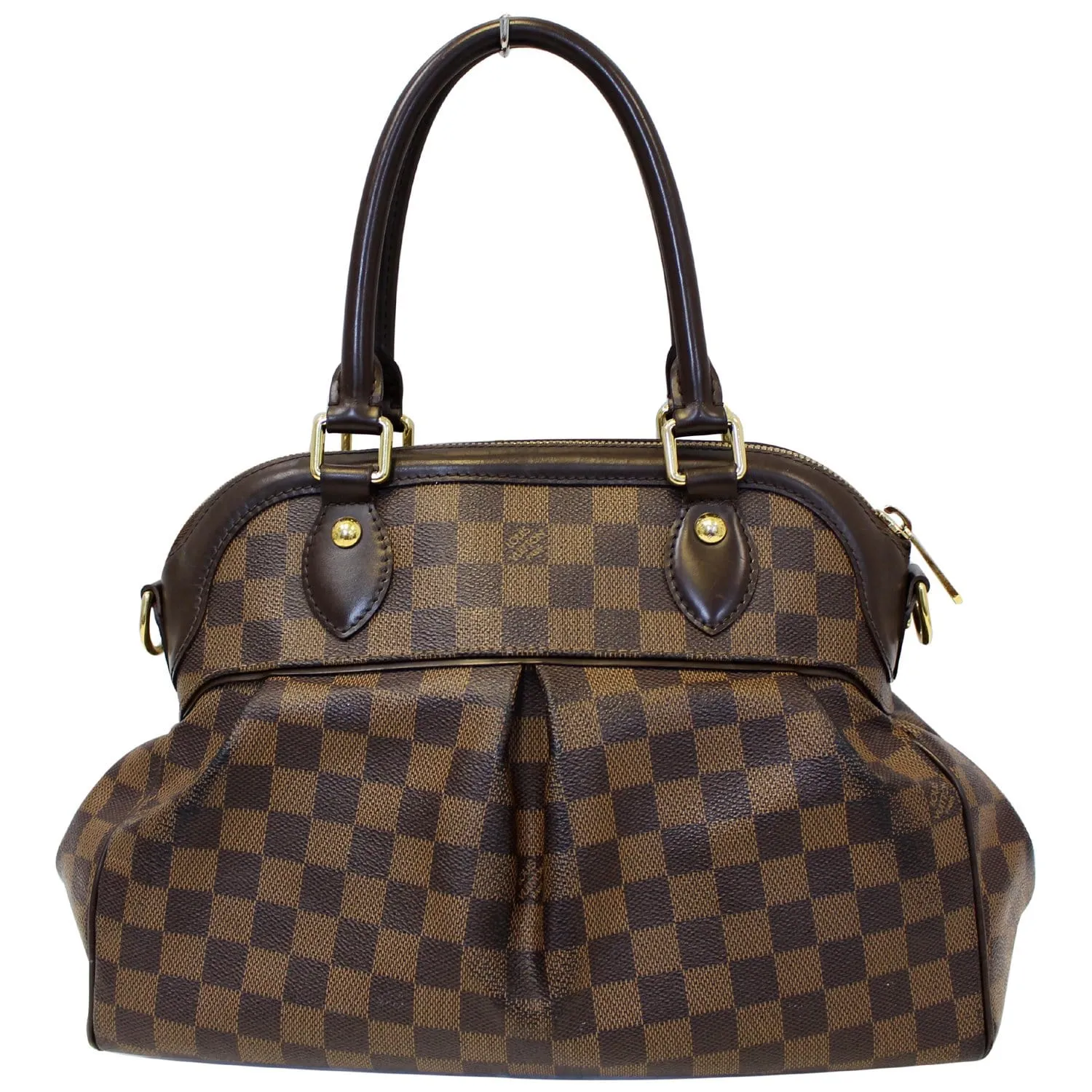 LOUIS VUITTON Trevi PM Damier Ebene Shoulder Bag Brown