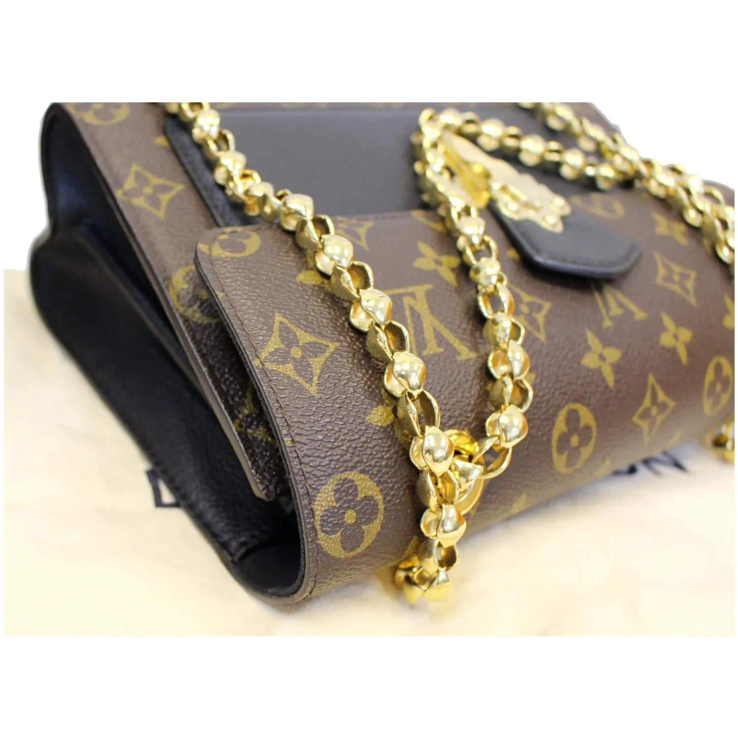 LOUIS VUITTON Victoire Monogram Canvas Shoulder Crossbody Bag Noir