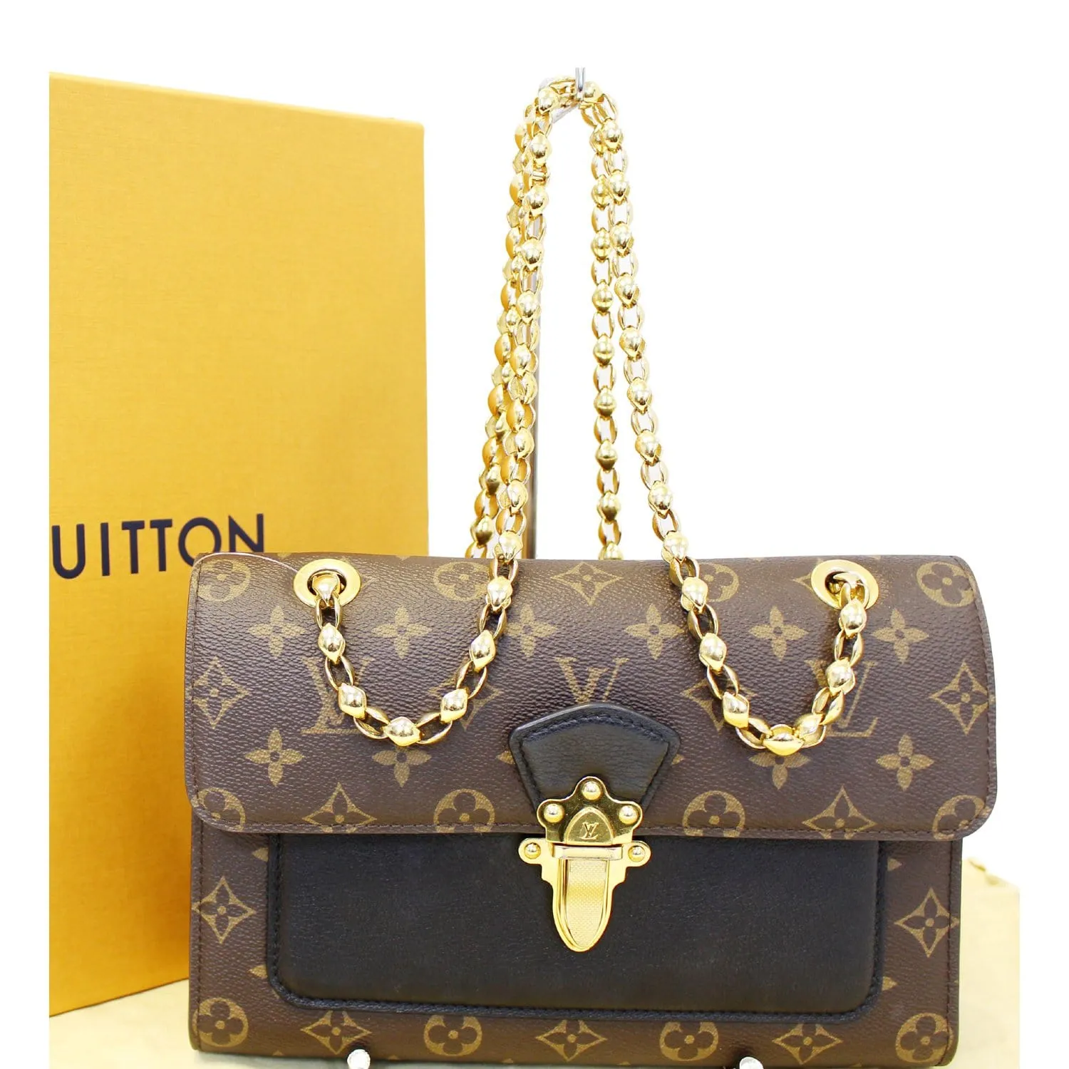 LOUIS VUITTON Victoire Monogram Canvas Shoulder Crossbody Bag Noir
