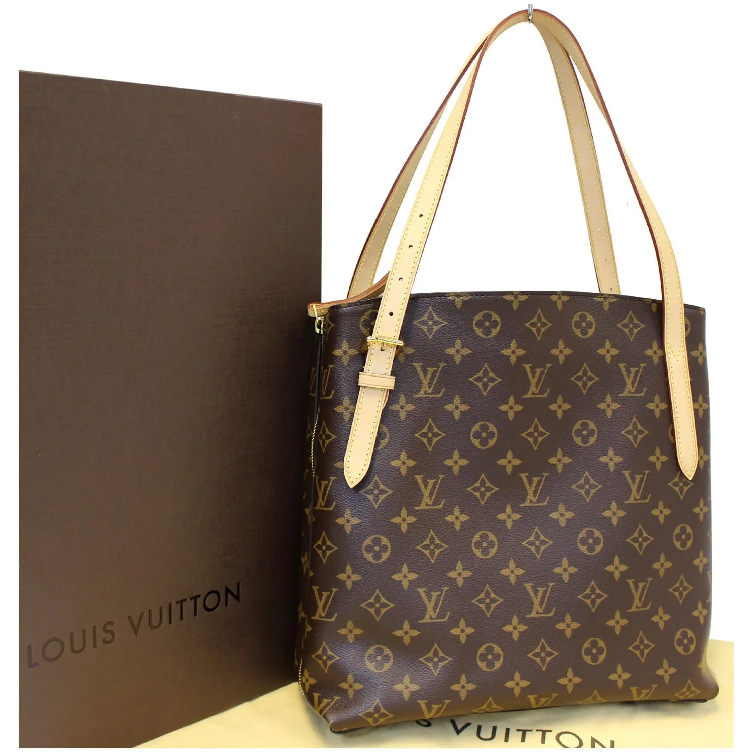 LOUIS VUITTON Voltaire Monogram Canvas Shoulder Bag Brown