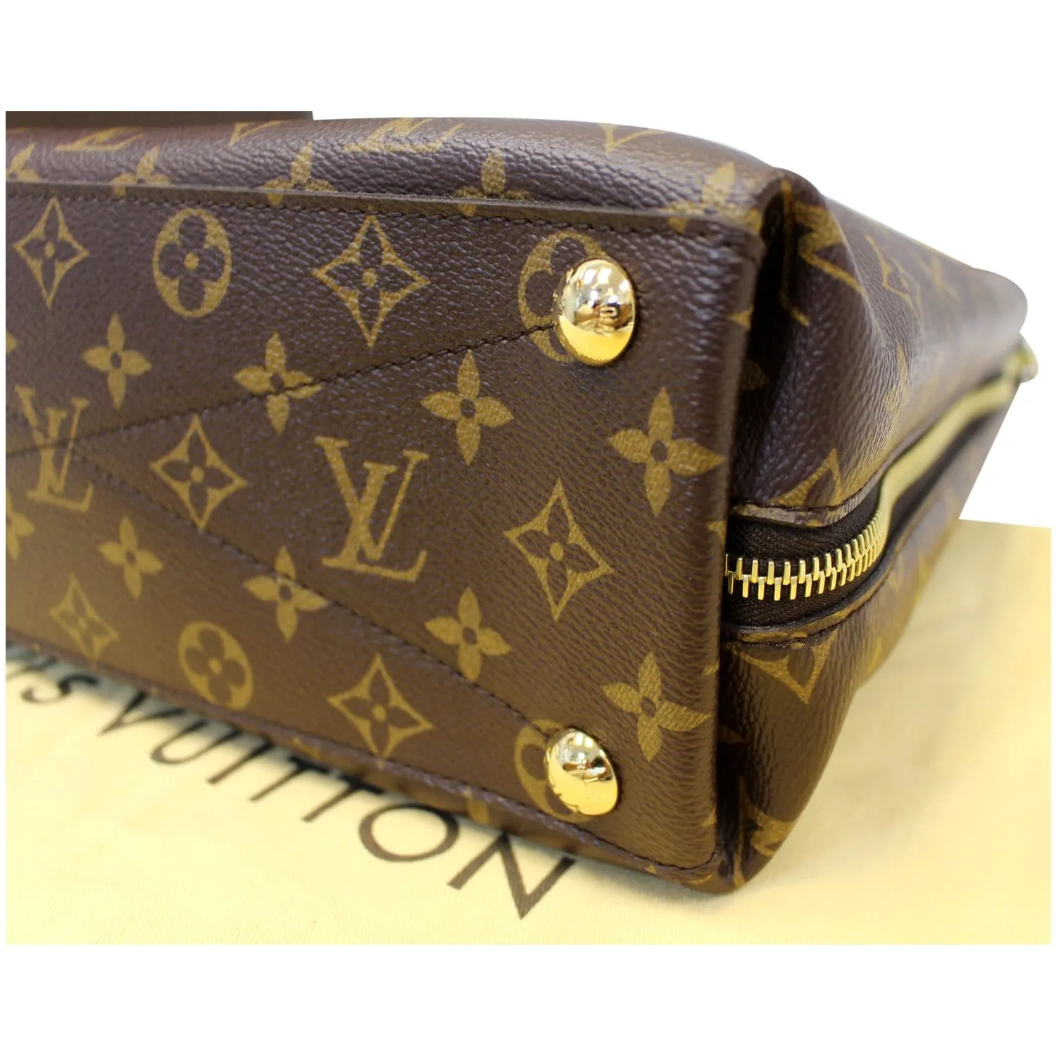LOUIS VUITTON Voltaire Monogram Canvas Shoulder Bag Brown
