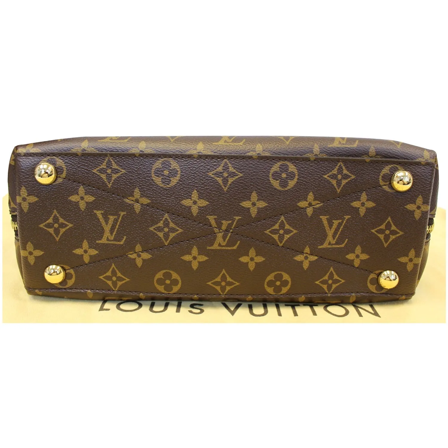 LOUIS VUITTON Voltaire Monogram Canvas Shoulder Bag Brown