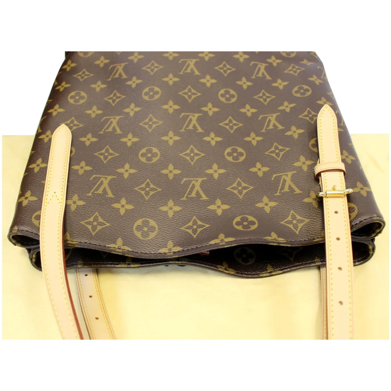 LOUIS VUITTON Voltaire Monogram Canvas Shoulder Bag Brown