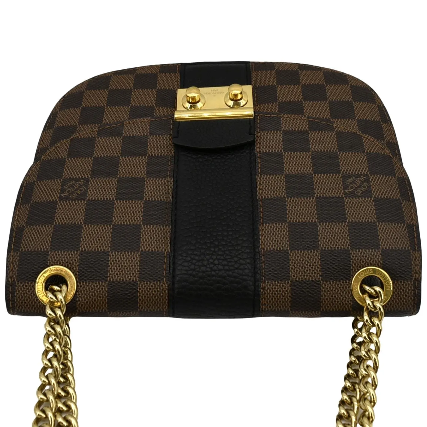 LOUIS VUITTON Wight Damier Ebene Crossbody Bag Black