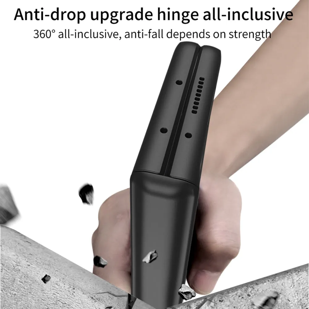 Magnetic Tempered Glass Stand Case For Samsung Galaxy Z Fold Flip 3 Bracket Stand Hard Phone Cover For Samsung Fold3