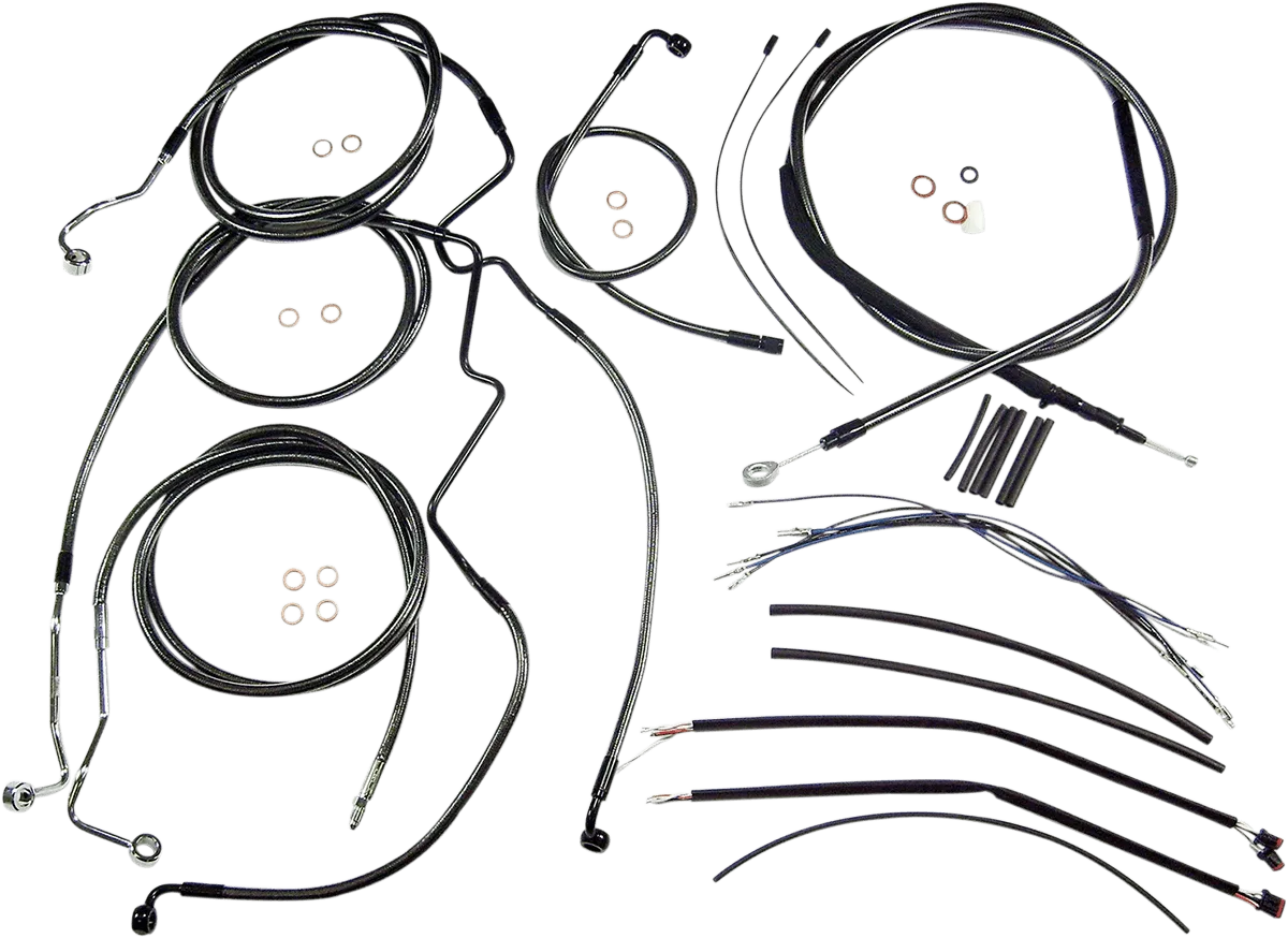 Magnum 487482 Black Pearl Handlebar Installation Kit for 15-17in. Ape