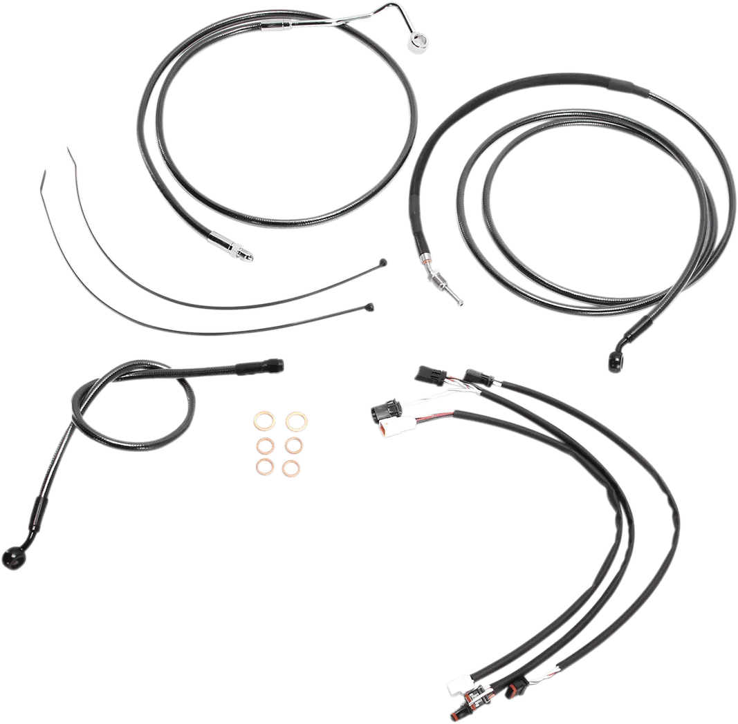 Magnum 487881 Black Pearl Handlebar Installation Kit for 12-14in. Ape