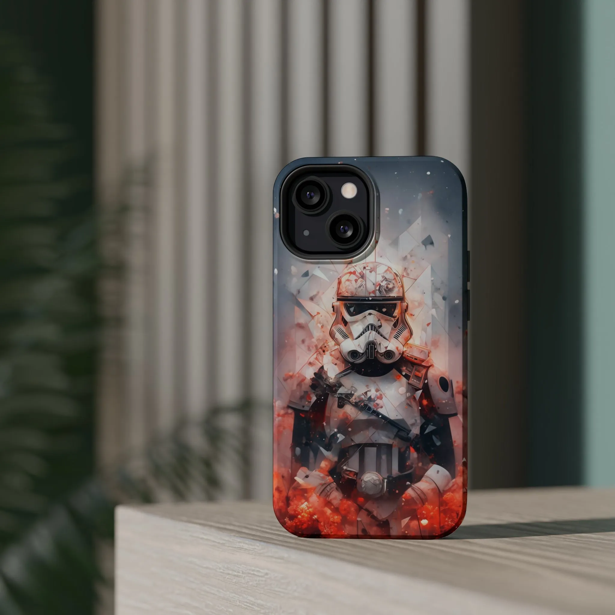 MagSafe Tough iPhone Case - Snow trooper Double Exposure