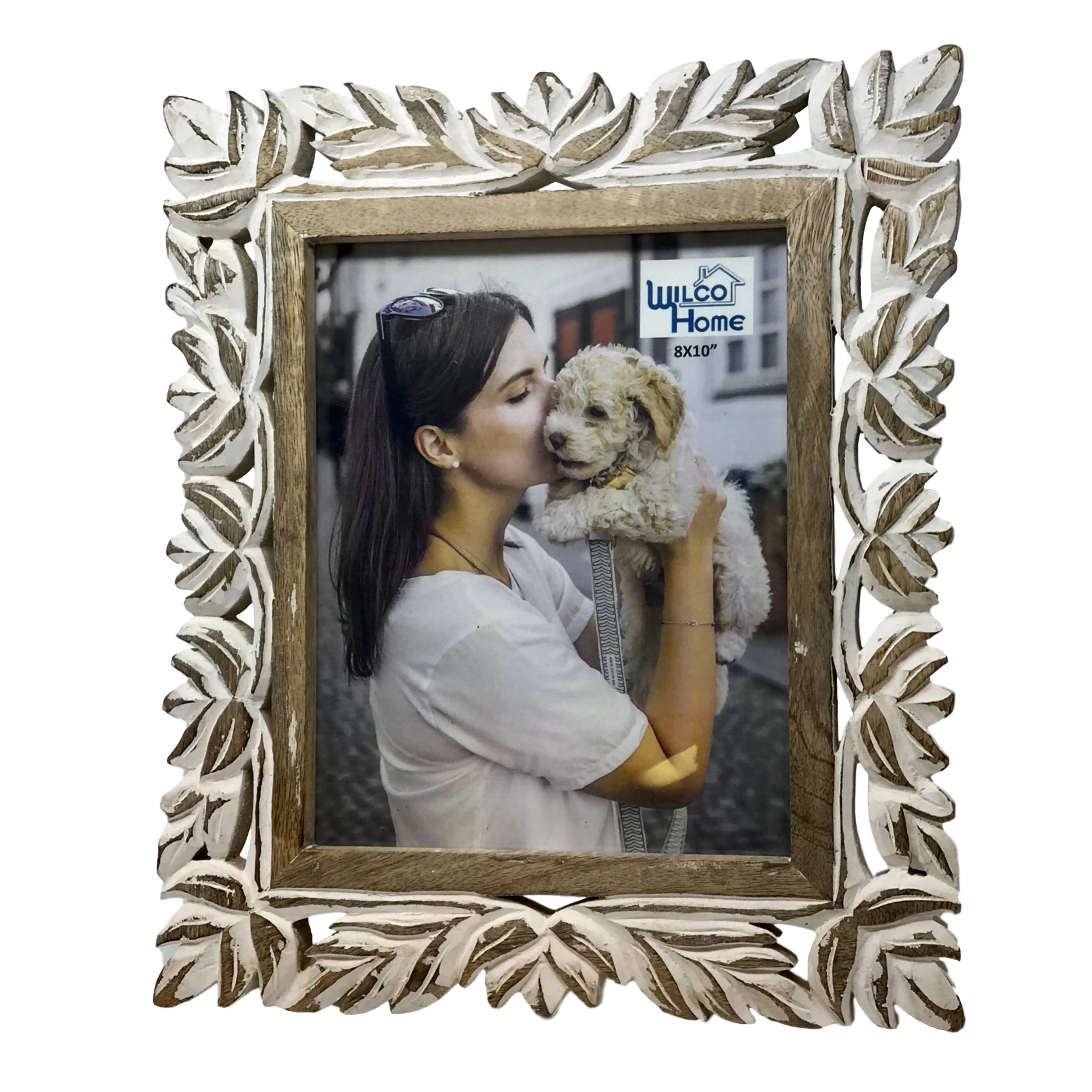 Malaga Hand-Carved Easel Photo Frame-Fall Décor: 4x6"