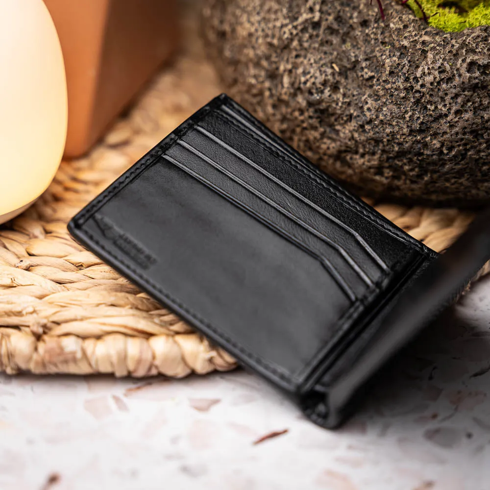 Marco Di Milano Stingray Bi-Fold in Black / White Exotic Leather Wallet