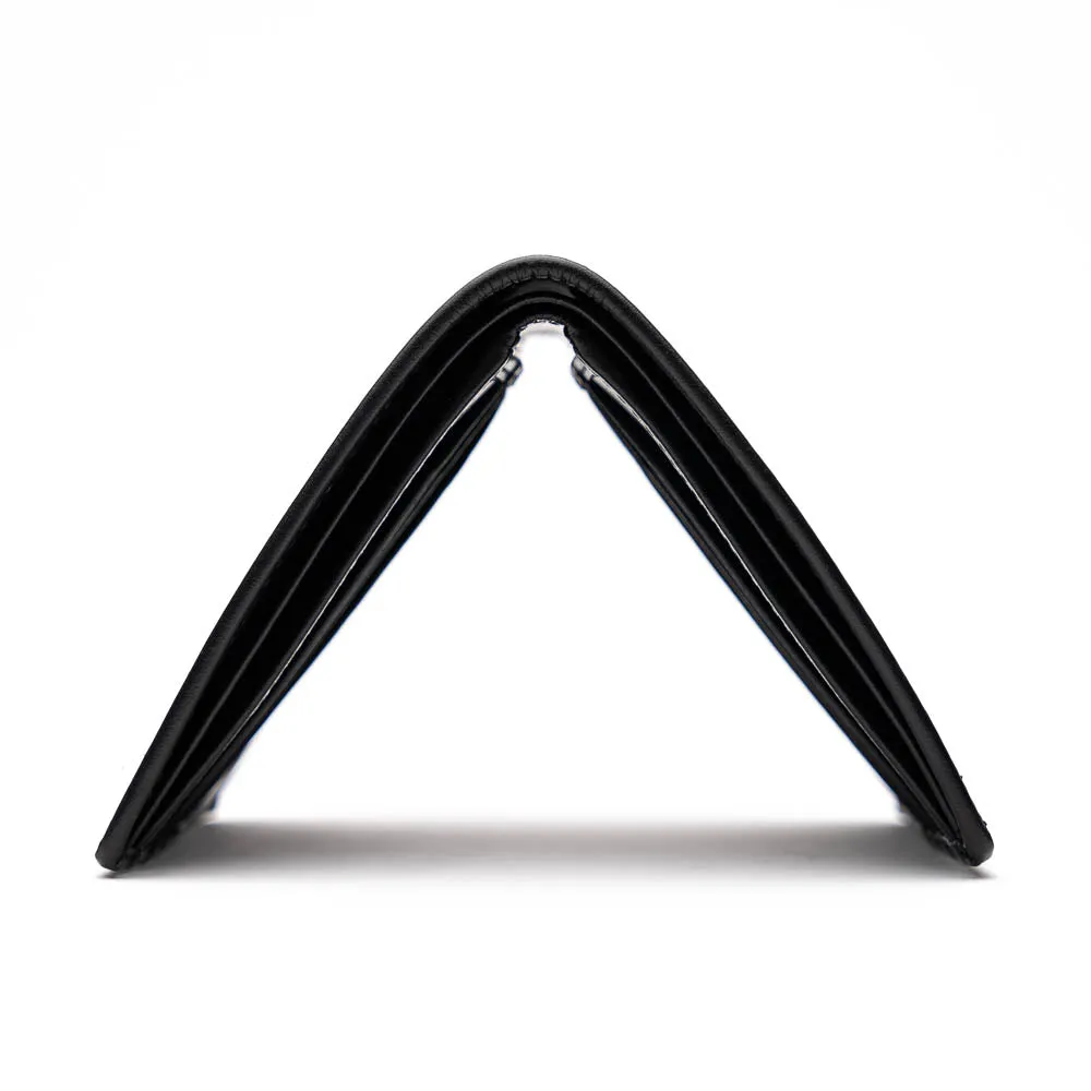 Marco Di Milano Stingray Bi-Fold in Black / White Exotic Leather Wallet