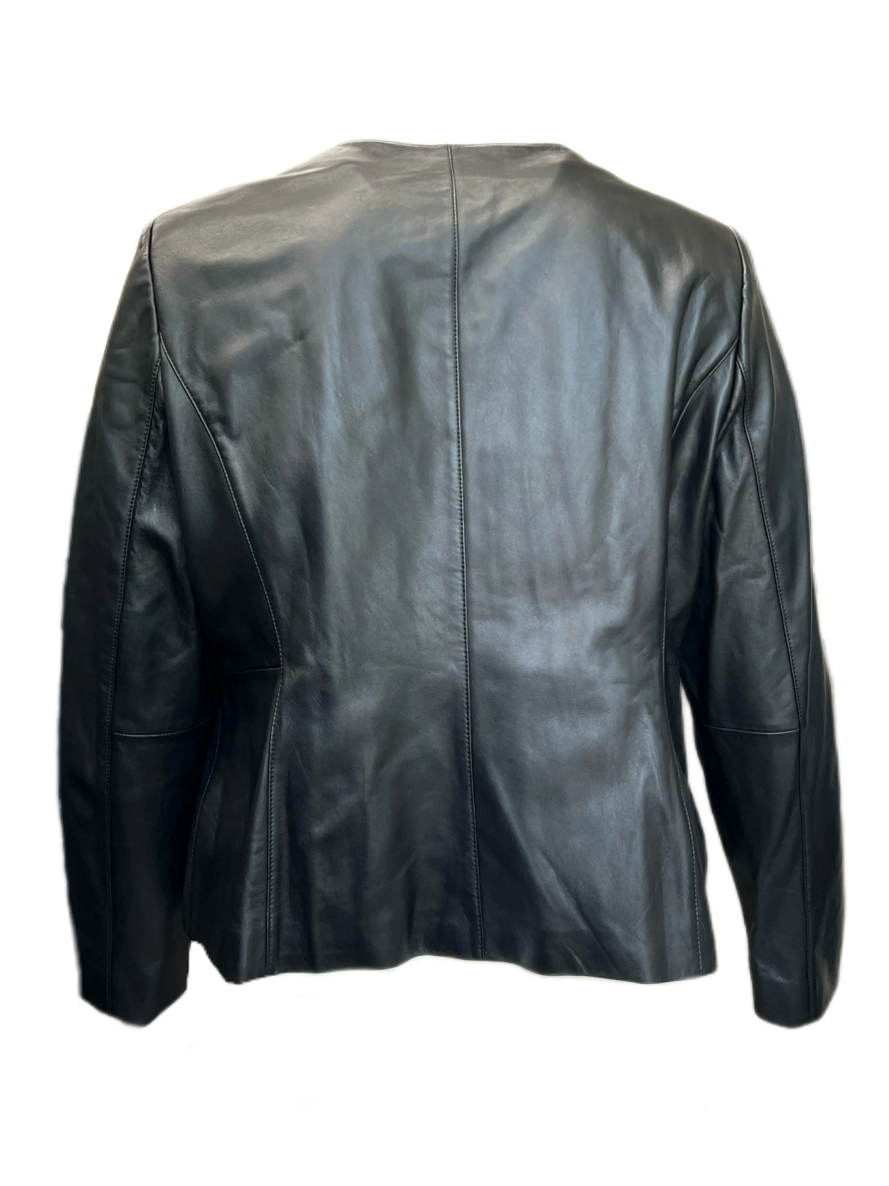 Marina Rinaldi Women's Black Elettra Zipper Closure Jacket NWT