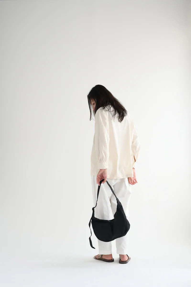 Medium Nylon Crescent Bag - Black