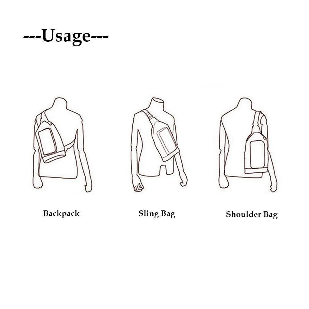 Mens Leather Sling Bag Casual Crossbody Bags