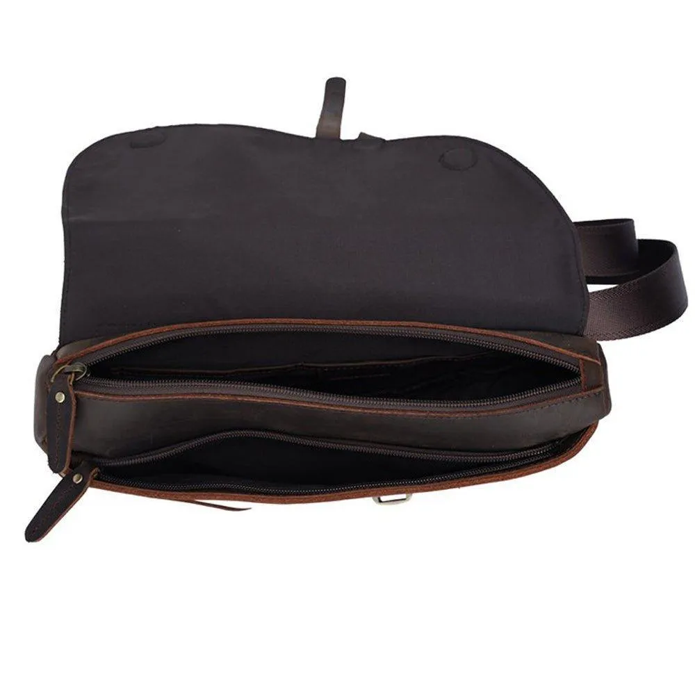 Mens Leather Sling Bag Casual Crossbody Bags