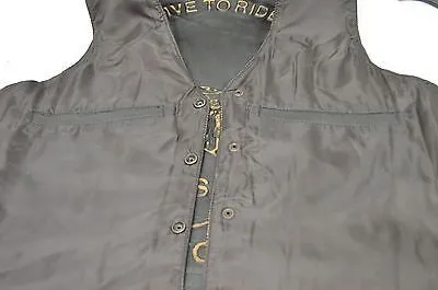 MEN'S MOTORCYCLE SIDE LACE BLK EAGLE HEAD & STARS BACK EMBOSSED SINGLE PANEL