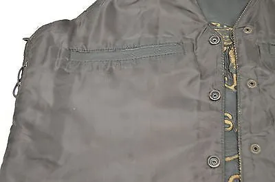 MEN'S MOTORCYCLE SIDE LACE BLK EAGLE HEAD & STARS BACK EMBOSSED SINGLE PANEL