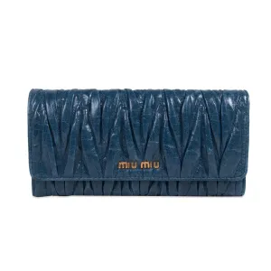 Miu Miu Matelassé Continental Wallet