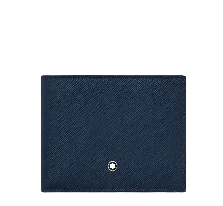 Montblanc Satrorial 6 Card Blue Leather Wallet