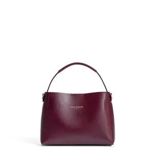 Montmartre Béatrice Midi bordeaux vegetable tanned leather handbag