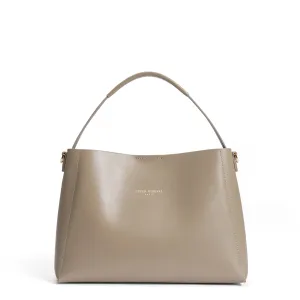 Montmartre Béatrice taupe vegetable tanned leather handbag
