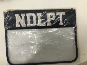 NDLPT Flat Pouch LG Navy with Pearl