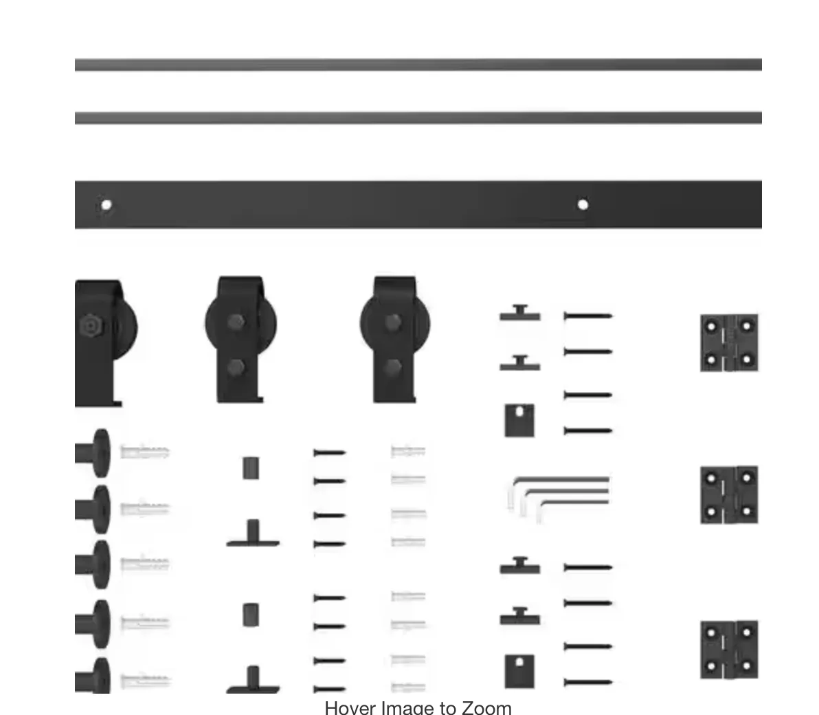 New in box! Retails $190  CALHOME Sliding Hardware Kit For Double Bi-Fold Barn Doors! HARDWARE ONLY! DOORS NOT INCLUDED!