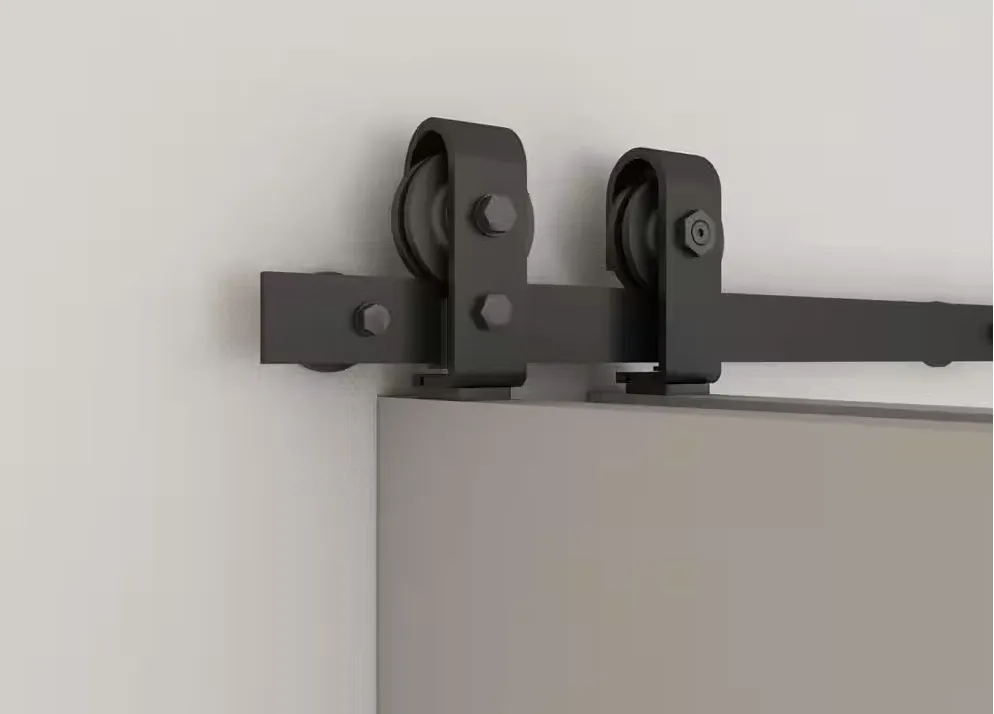 New in box! Retails $190  CALHOME Sliding Hardware Kit For Double Bi-Fold Barn Doors! HARDWARE ONLY! DOORS NOT INCLUDED!