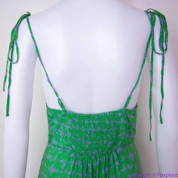 NEW Intimately‎ Free People Caught Up Printed Slip Dress, Green, L