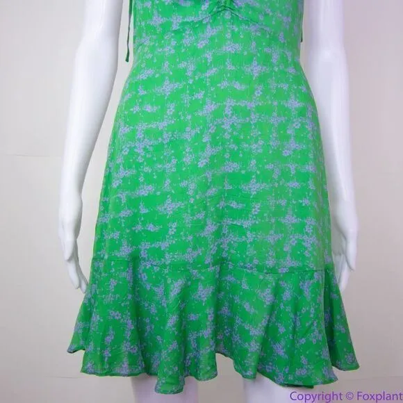 NEW Intimately‎ Free People Caught Up Printed Slip Dress, Green, L