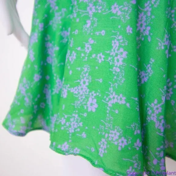 NEW Intimately‎ Free People Caught Up Printed Slip Dress, Green, L