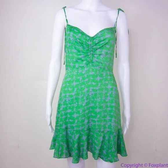 NEW Intimately‎ Free People Caught Up Printed Slip Dress, Green, L