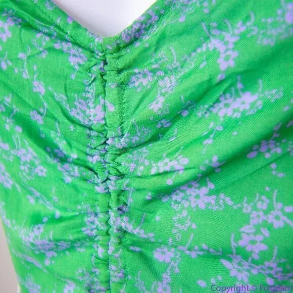 NEW Intimately‎ Free People Caught Up Printed Slip Dress, Green, L