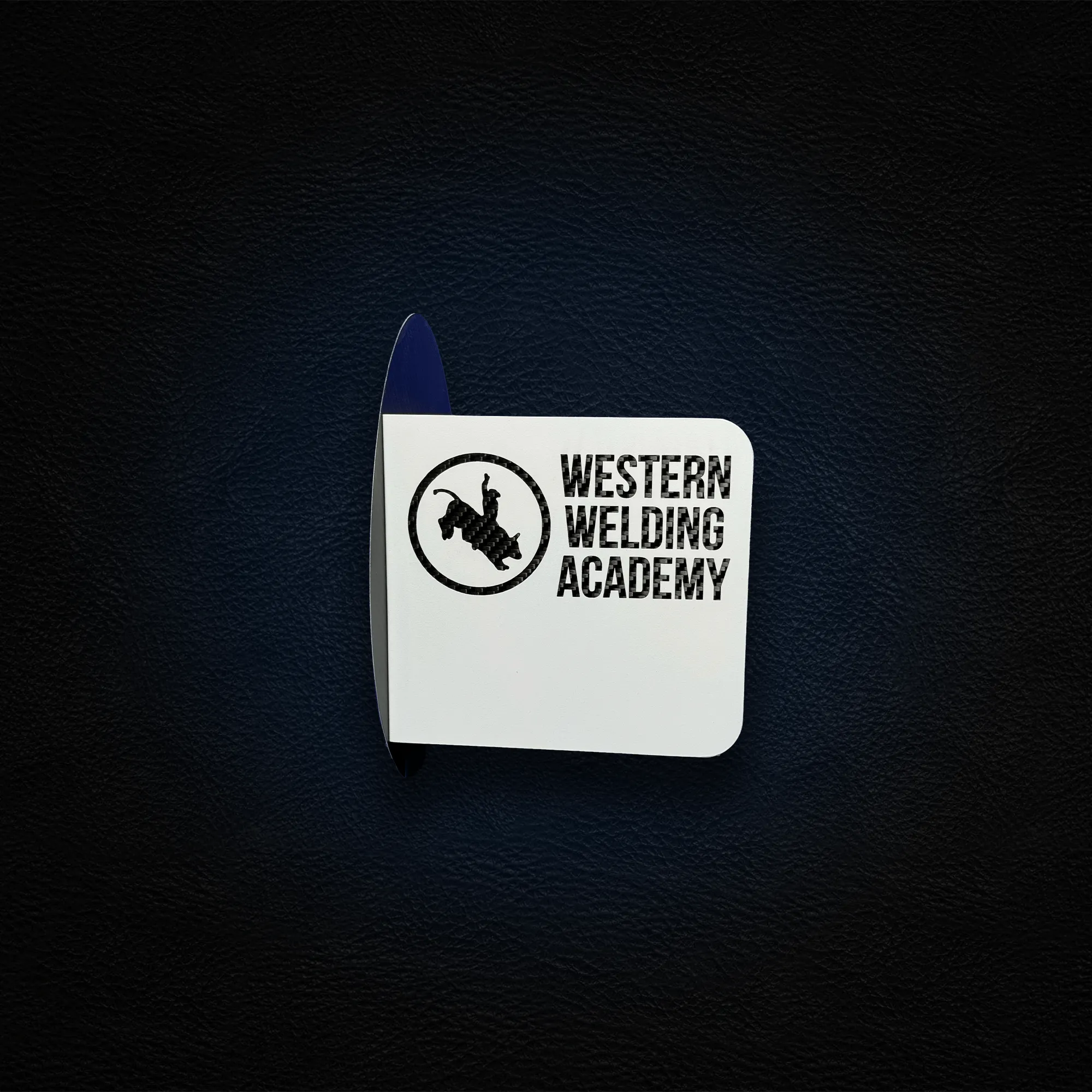 NEW Outlaw Leather WWA Black Logo on White Pancake Hood