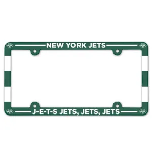 New York Jets License Plate Frame Plastic Full Color Style
