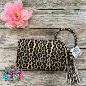 No Fringe Wristlet - Light Leopard