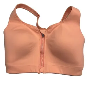 NWT ATHLETA Advance Zip Front Bra Sz 32DD Peach Orange
