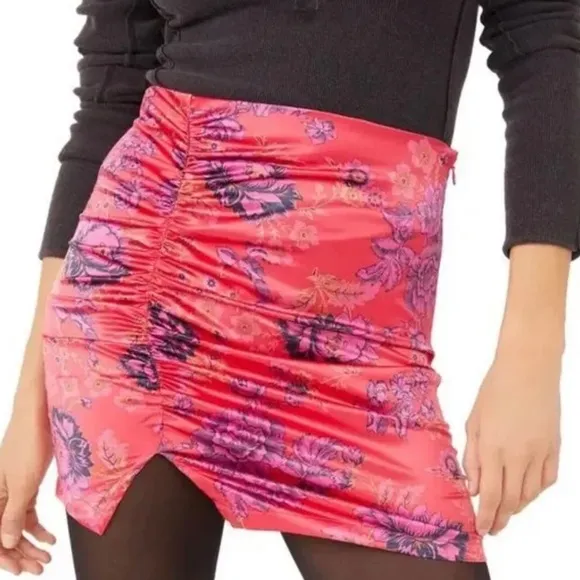 NWT Free People Avas Printed Mini Skirt
