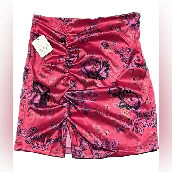 NWT Free People Avas Printed Mini Skirt