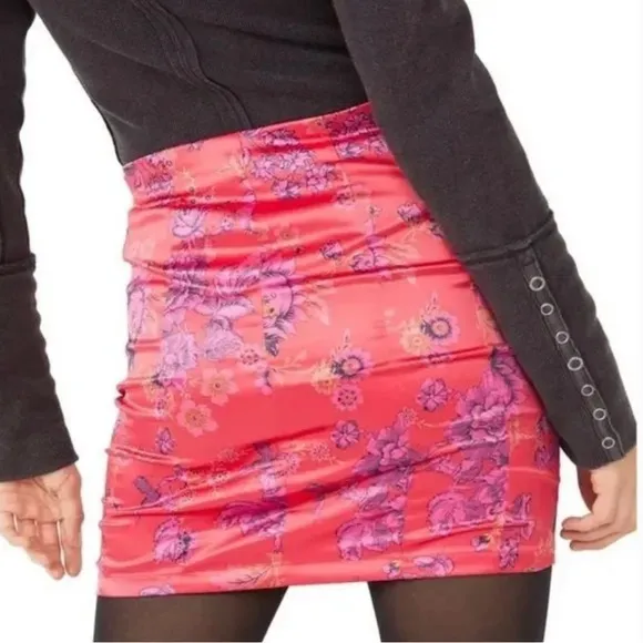 NWT Free People Avas Printed Mini Skirt