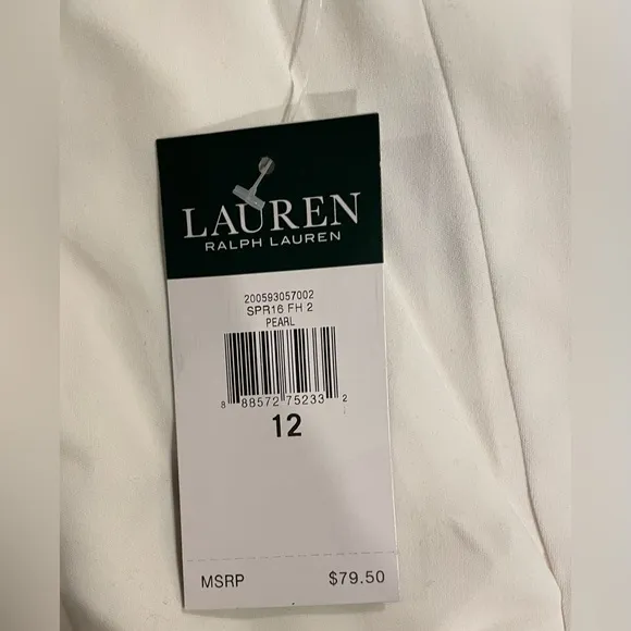 NWT Lauren Ralph Lauren pearl lined shorts, size 12