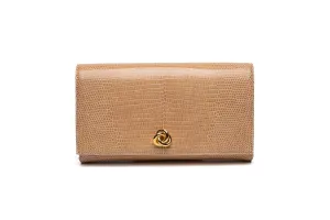 Olivia Clutch in Blush Nude Lizard
