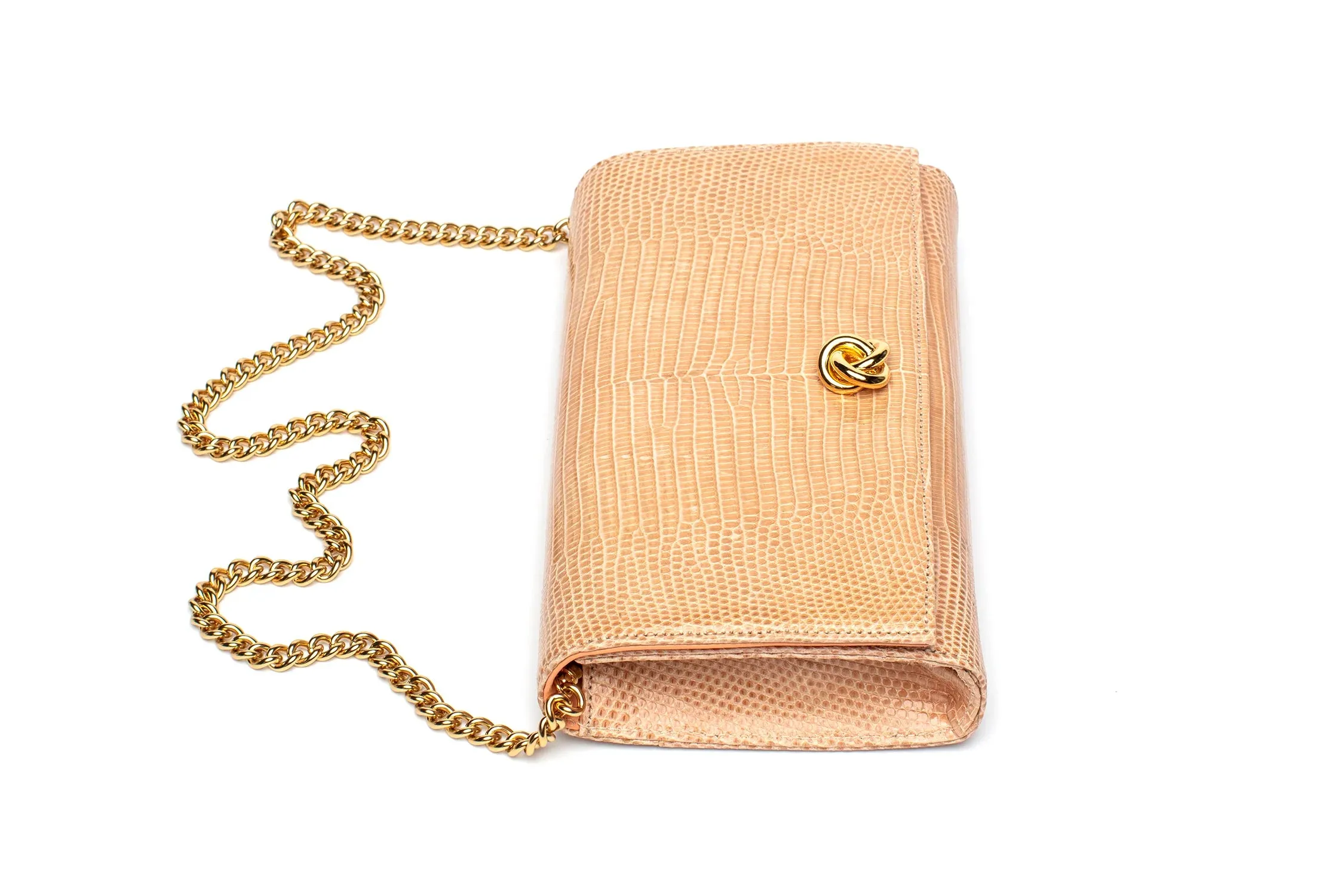 Olivia Clutch in Blush Nude Lizard