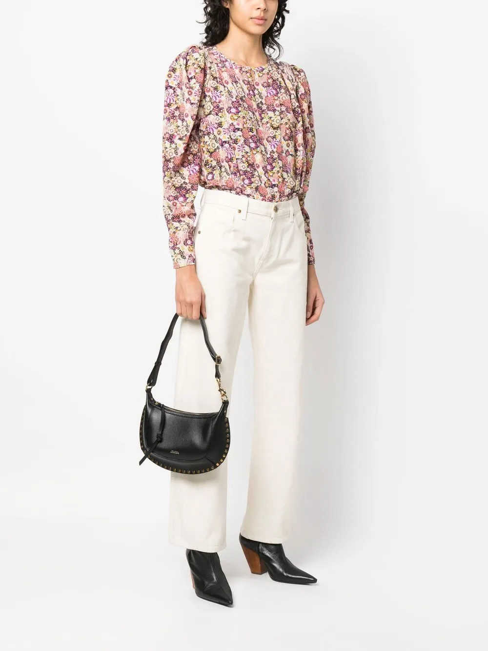 Oskan moon leather shoulder bag