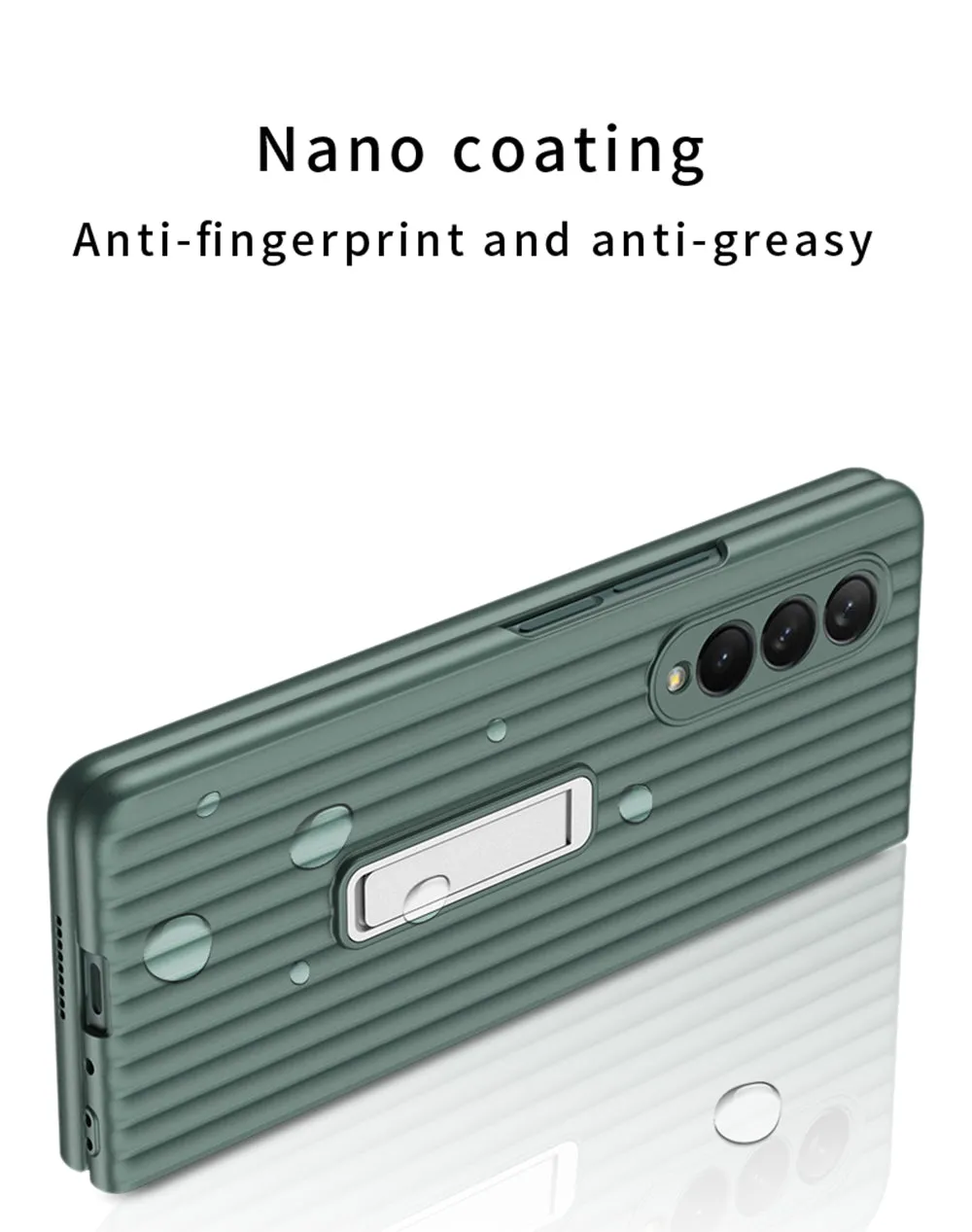 Outer Screen Glass Luggage Design Case For Samsung Galaxy Z Fold 3 5G Anti-knock Plastic Cover For Samsung Z Fold 3 5G Case
