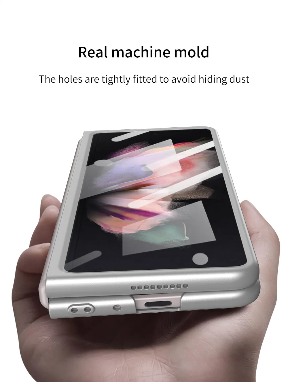 Outer Screen Glass Luggage Design Case For Samsung Galaxy Z Fold 3 5G Anti-knock Plastic Cover For Samsung Z Fold 3 5G Case