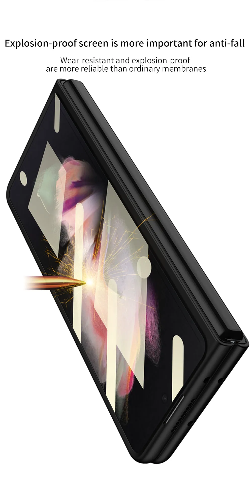 Outer Screen Glass Luggage Design Case For Samsung Galaxy Z Fold 3 5G Anti-knock Plastic Cover For Samsung Z Fold 3 5G Case