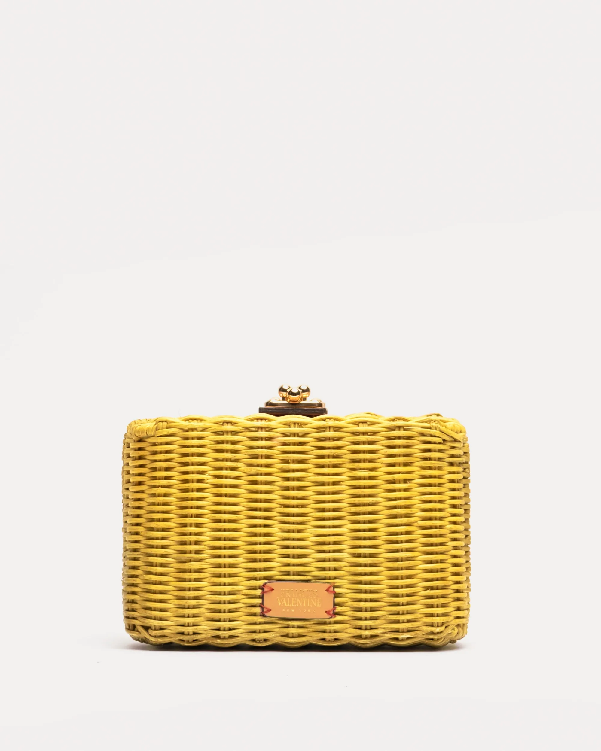 Paige Wicker Clutch - Canary